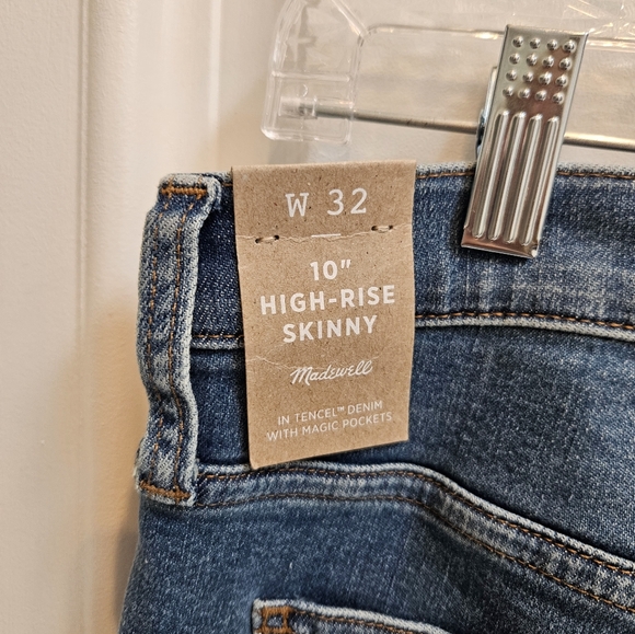 NWT Madewell Women's 10" High Rise‎ Skinny Jeans with Tencel Size 32 - Picture 6 of 8